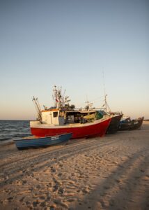 kutry rybackie w porcie Chłopy