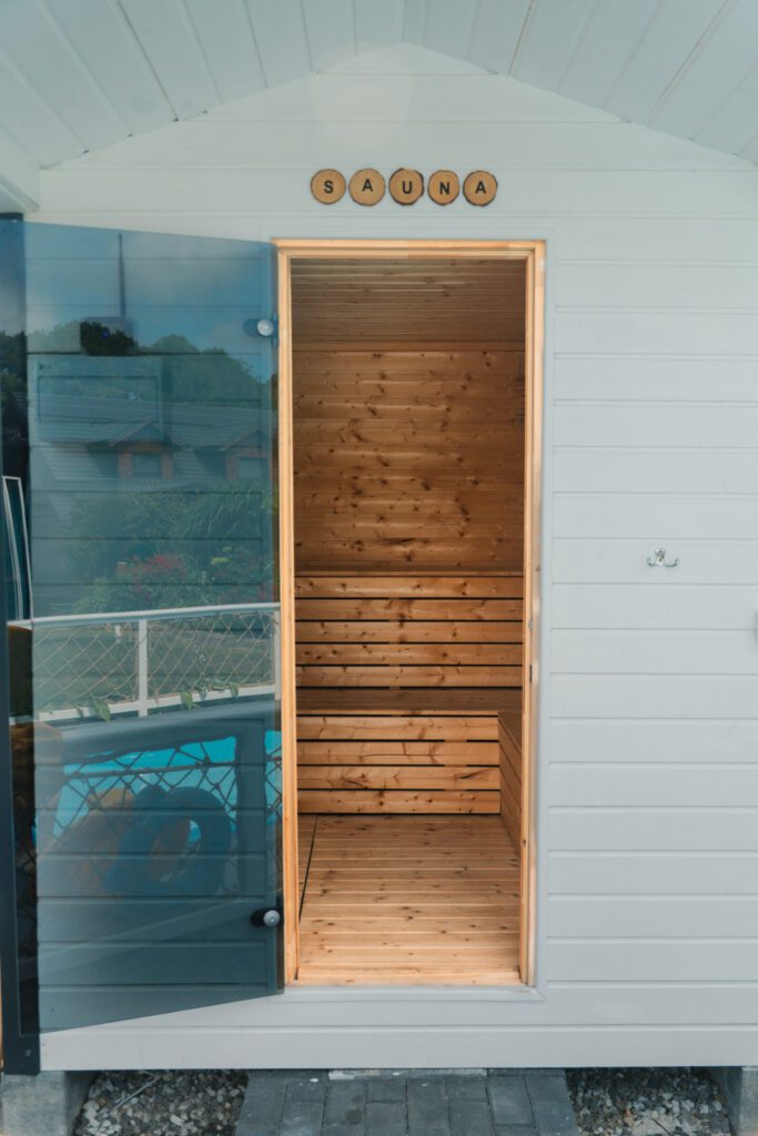 Sauna fińska w komfortowych domkach wierzbówka