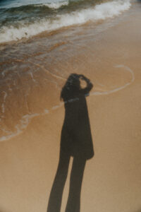 Cień osoby na plaży